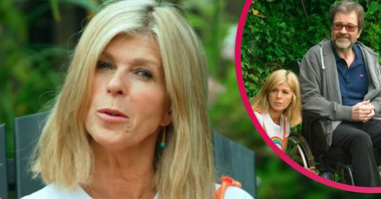 Kate Garraway and husband Derek in their new garden on Love Your Garden