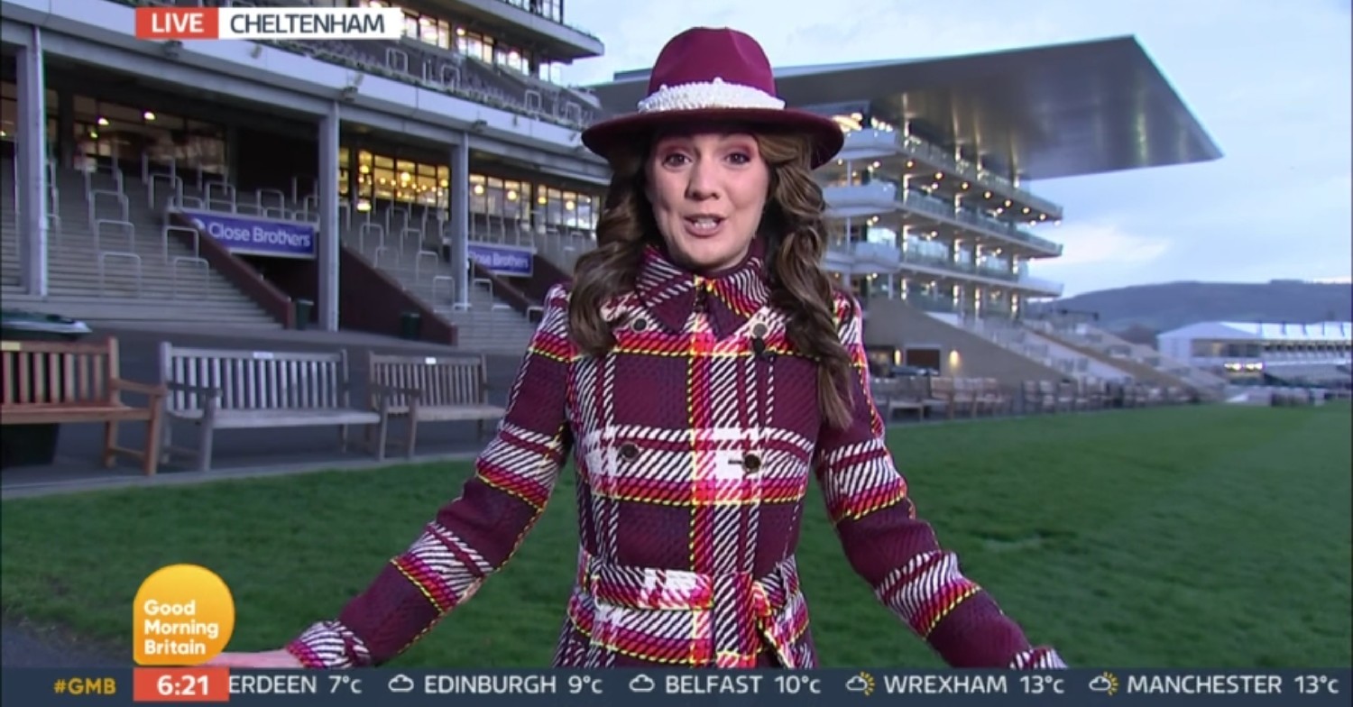 Laura Tobin at Cheltenham Festival on GMB 