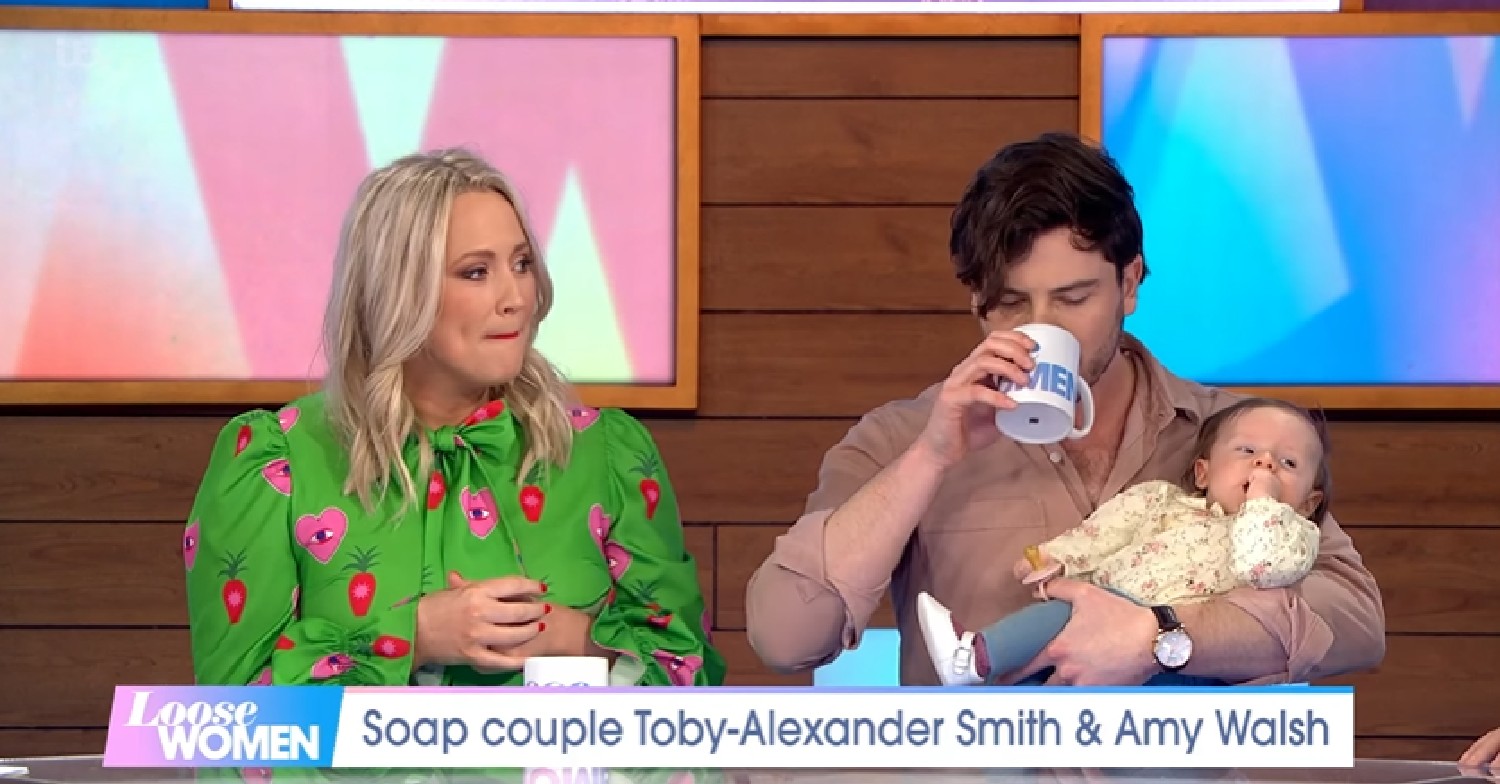 Amy Walsh and Toby Alexander-Smith with baby on Loose Women