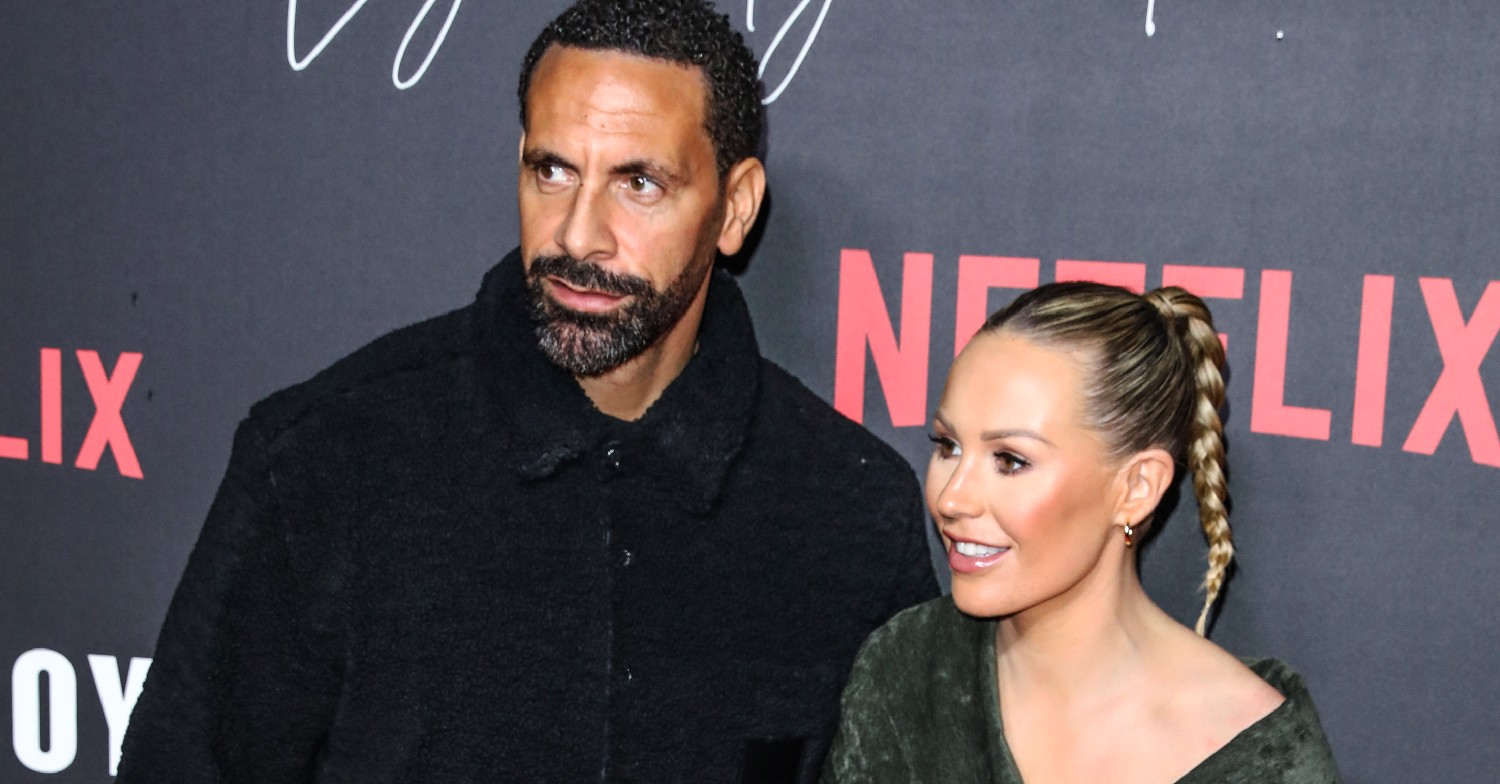 Kate Ferdinand and husband Rio Ferdinand at a movie premiere