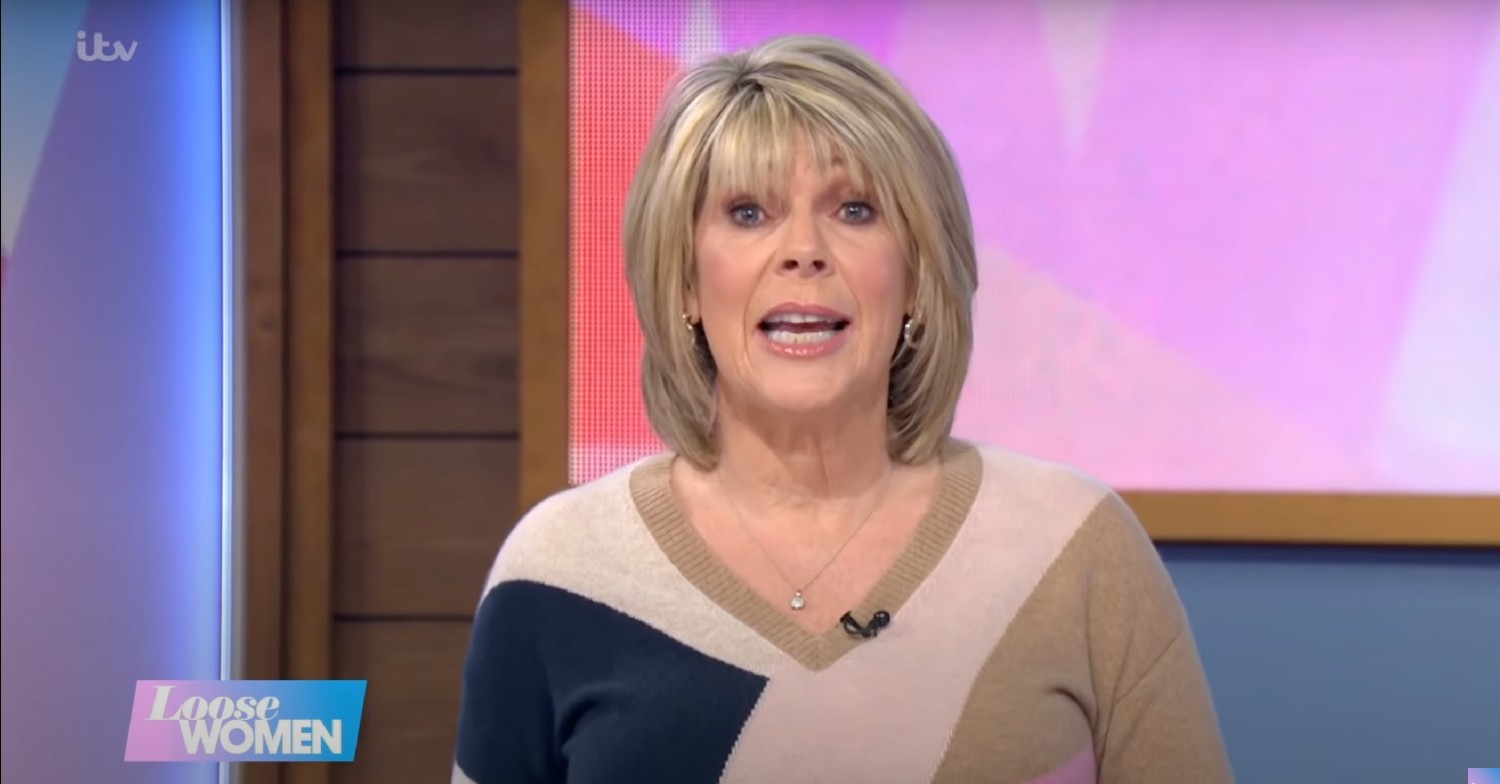 Ruth Langsford talking to the camera on Loose Women