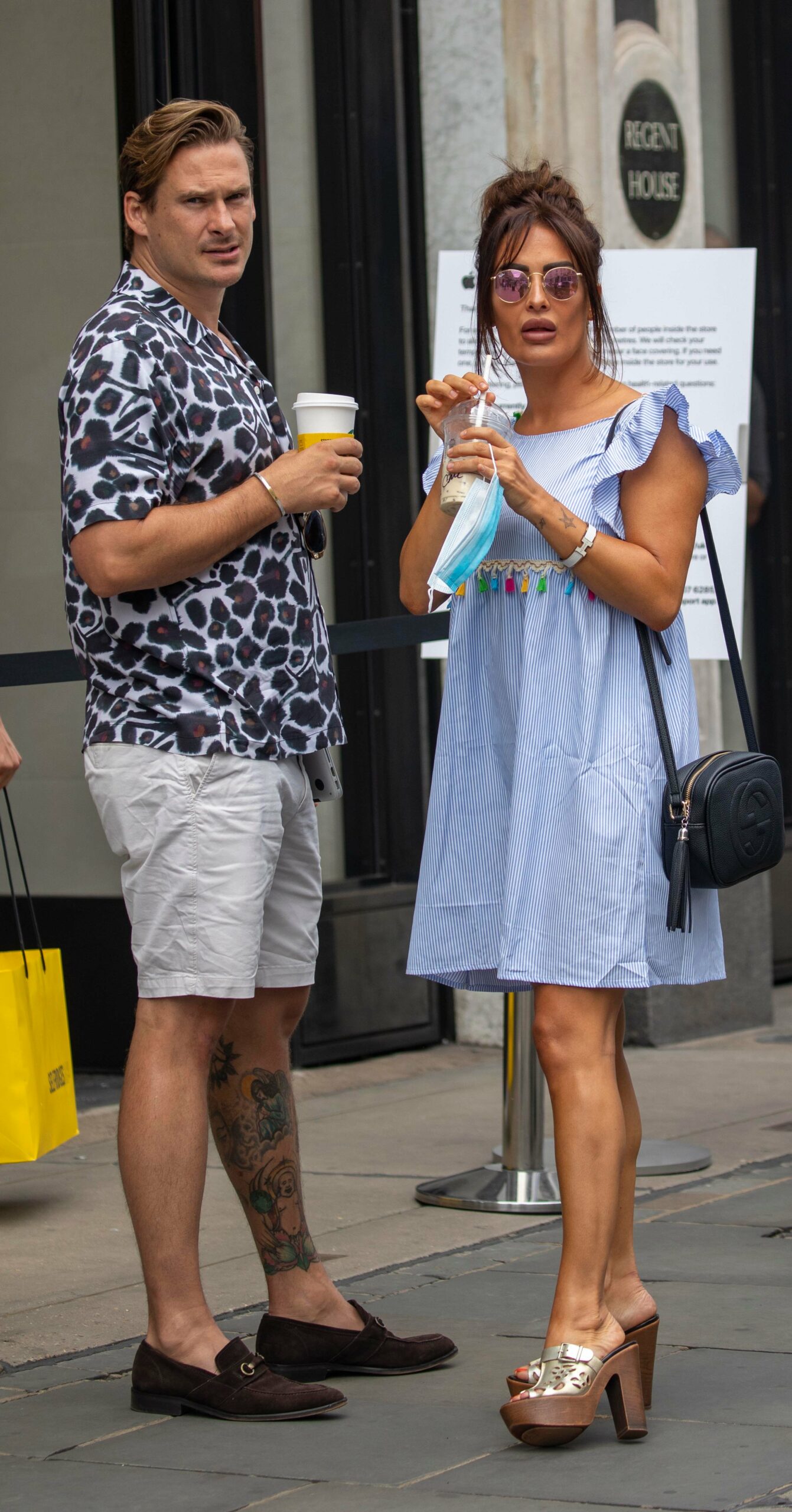 Lee Ryan ad his wife drinking coffee