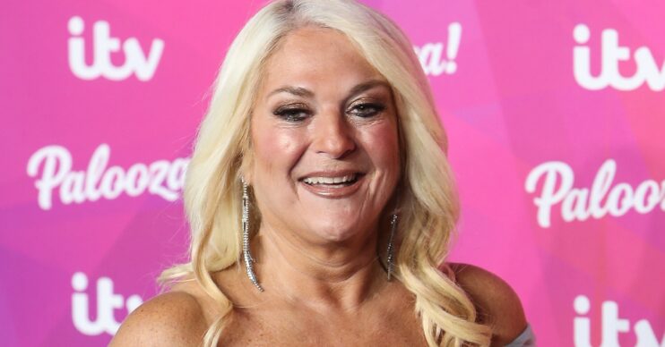 Vanessa Feltz smiles on red carpet