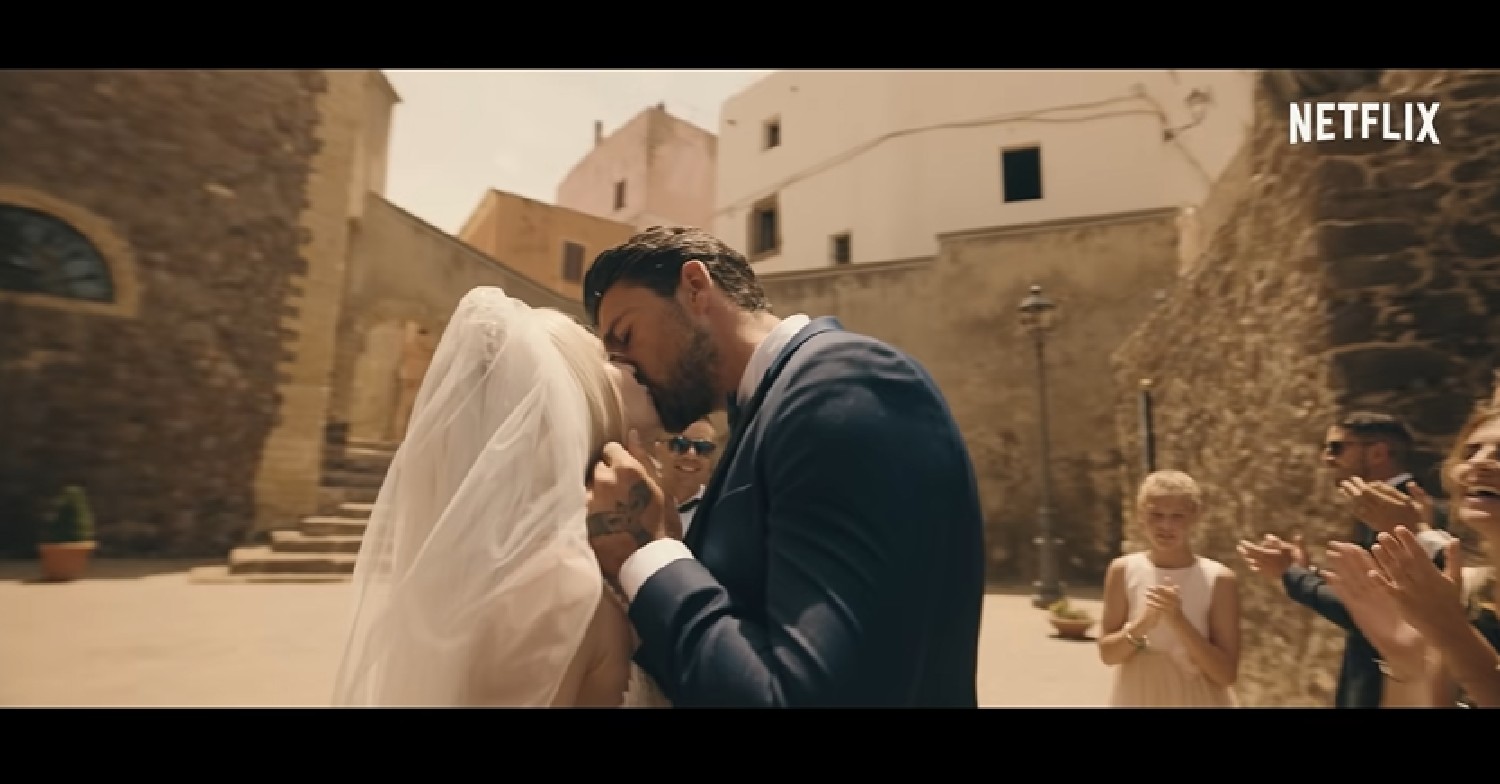 Laura and Massimo kiss on wedding day in 365 Days 2 trailer