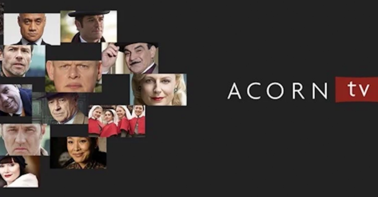Acorn TV logo on a black background