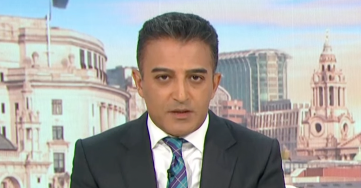 Adil Ray looking stern on GMB today