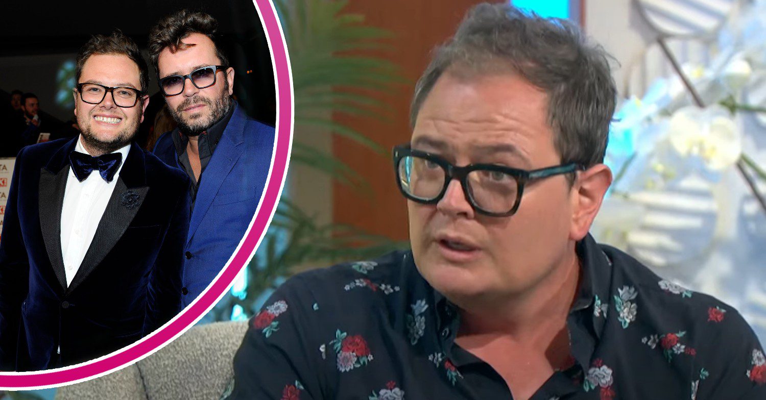 Alan Carr speaking on Lorraine and with Paul Drayton at event