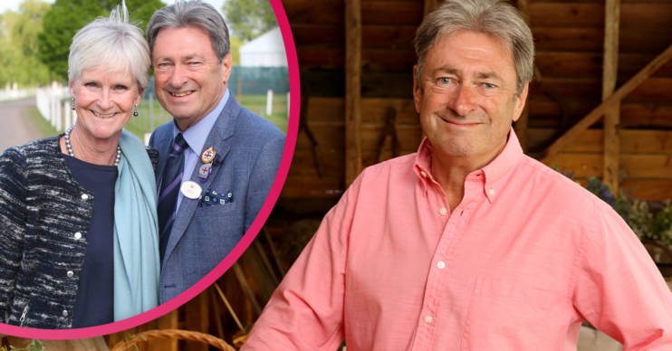 Alan Titchmarsh smiling with wife Alison