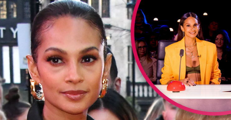 Alesha Dixon looking straight at the camera and on BGT