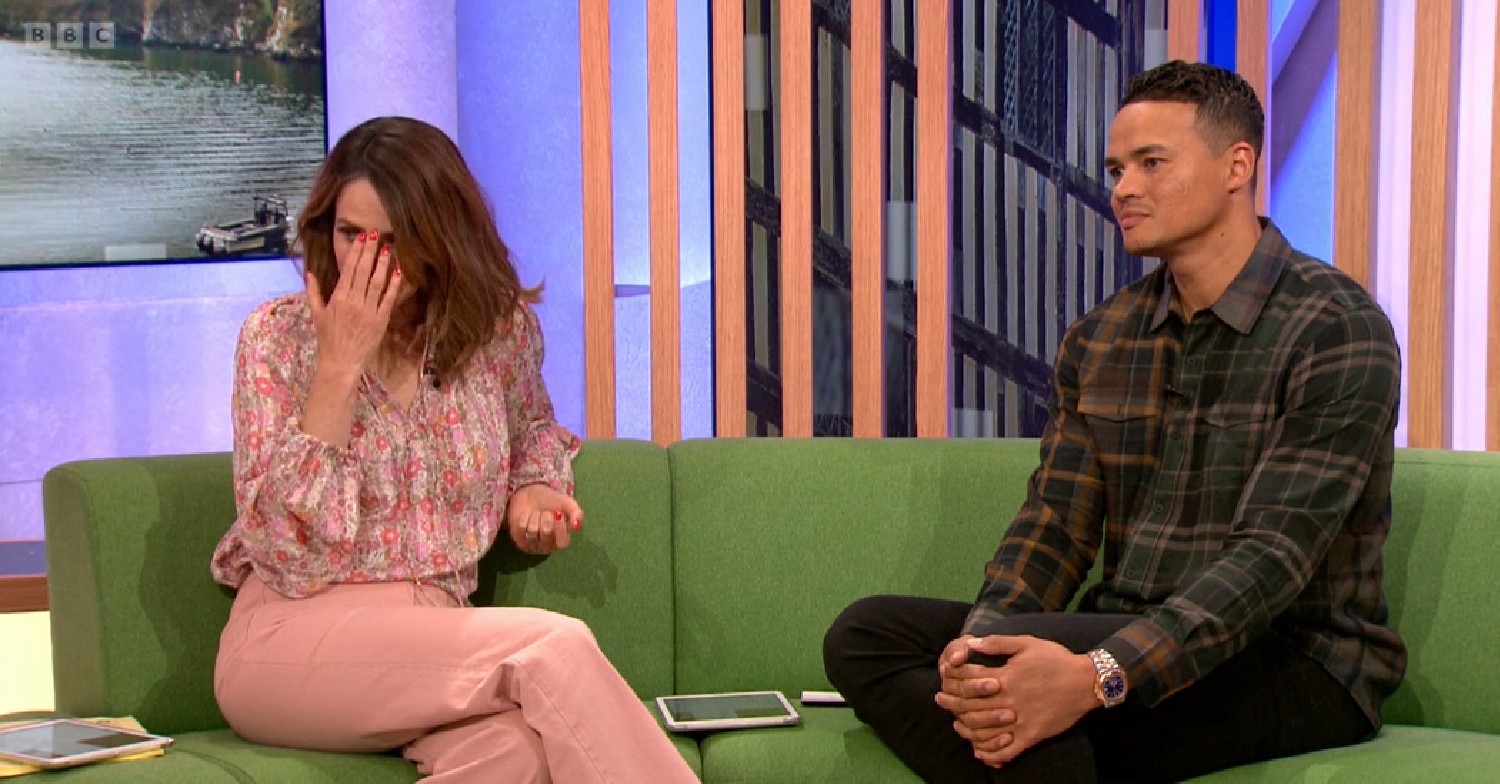Alex Jones emotional and Jermaine Jenas on The One Show April 27, 2022