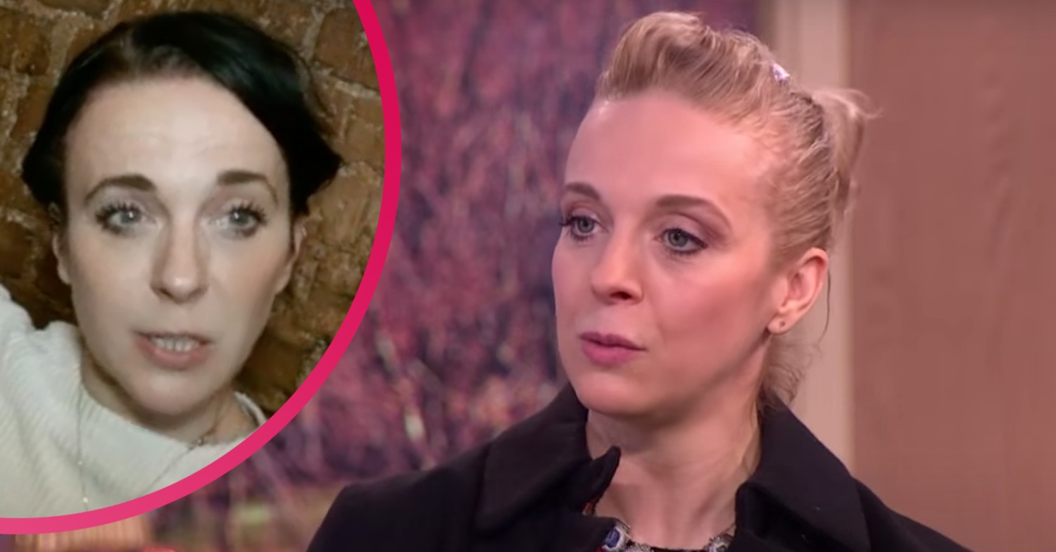 Amanda Abbington comp image - with blonde hair and with black hair
