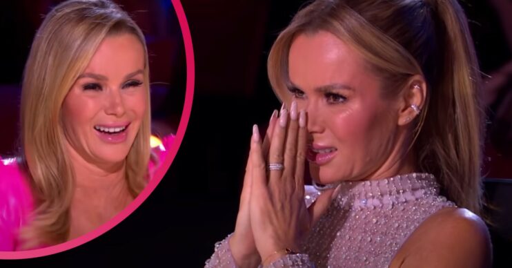 Amanda Holden dressed in pink on BGT last night