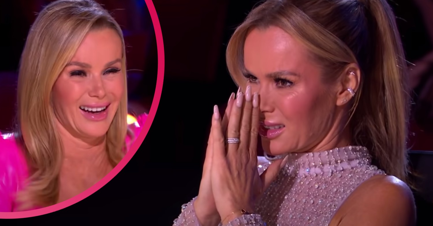 Amanda Holden dressed in pink on BGT last night