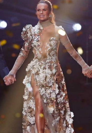 Amanda Holden in a barely there dress on bgt