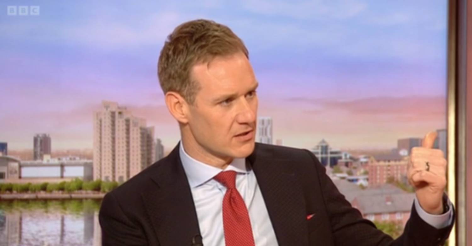 BBC Breakfast host Dan Walker looking stern