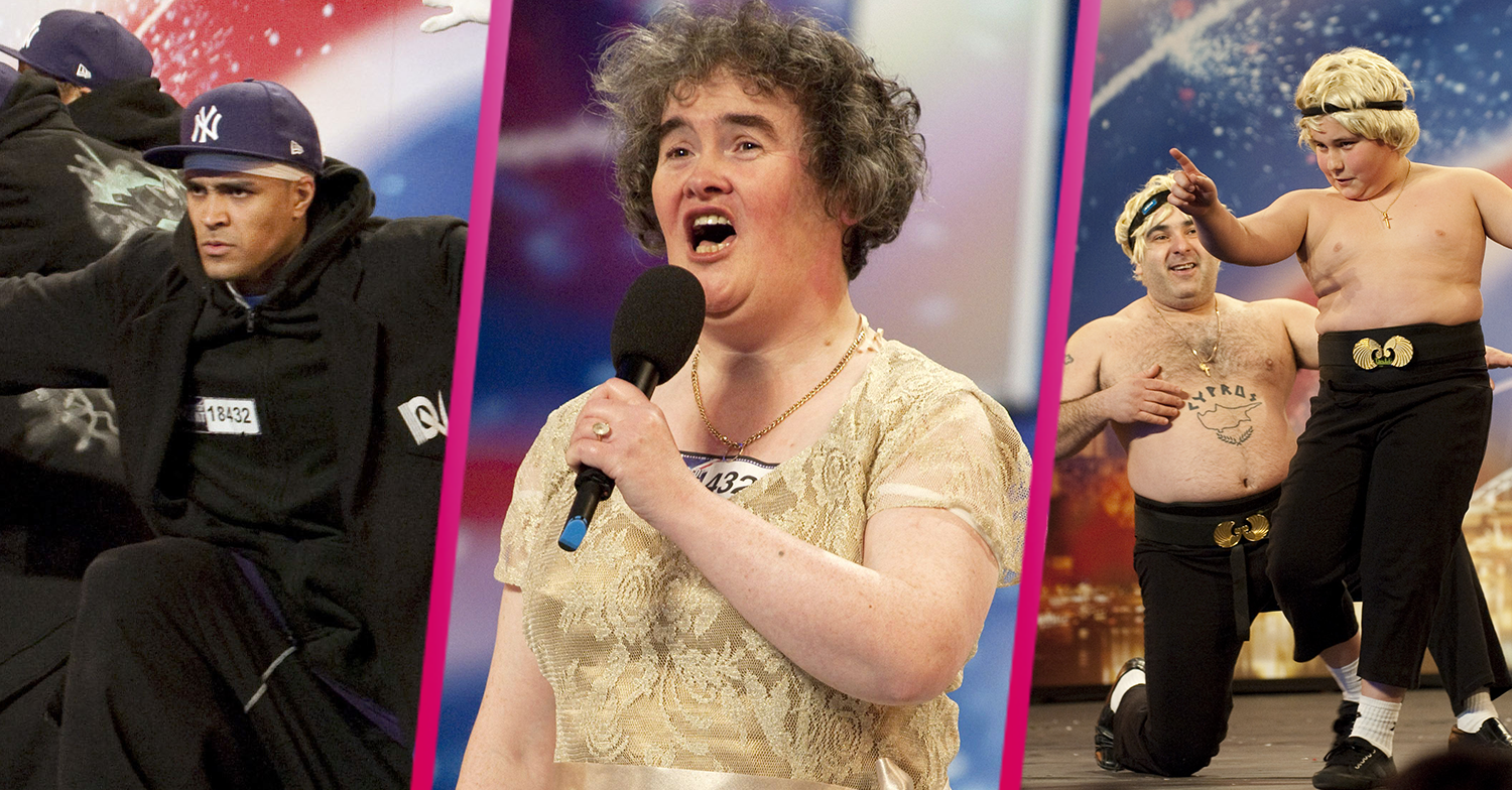 Diversity, Susan Boyle and Stavros Flatley auditioning for Britain's Got Talent