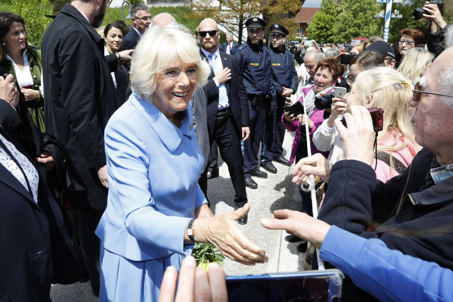 Camilla Parker Bowels greets a fan