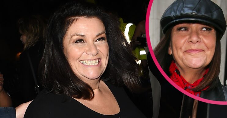 Dawn French smiling for cameras