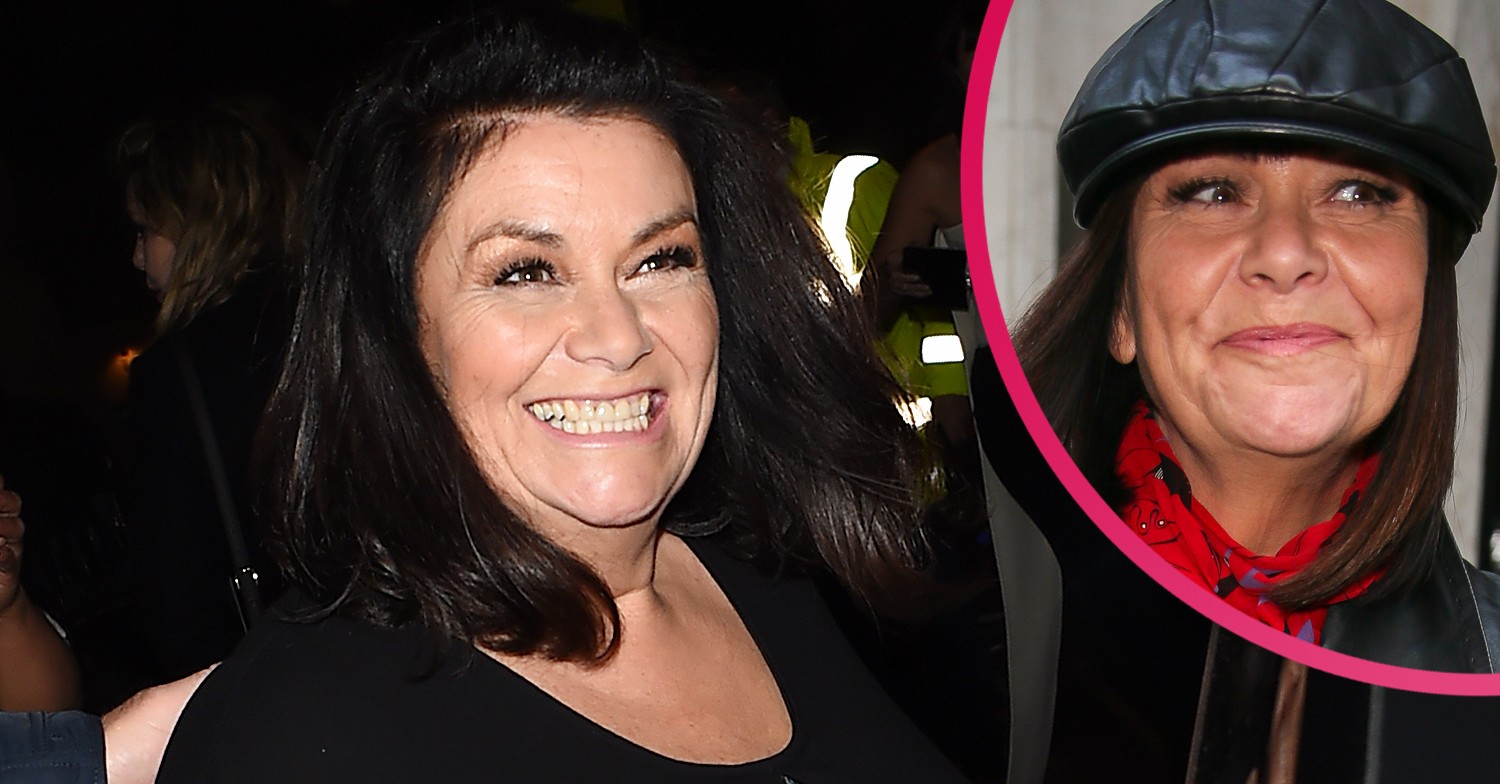 Dawn French smiling for cameras