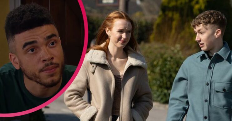 Emmerdale love triangle involving Nate, Chloe and Noah