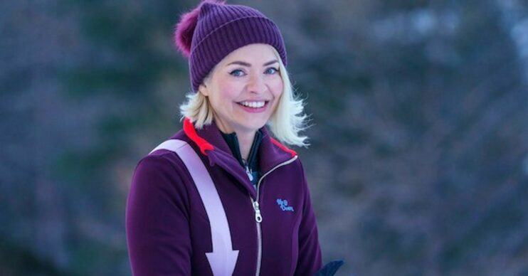 Holly Willoughby smiling broadly on Freeze the Fear