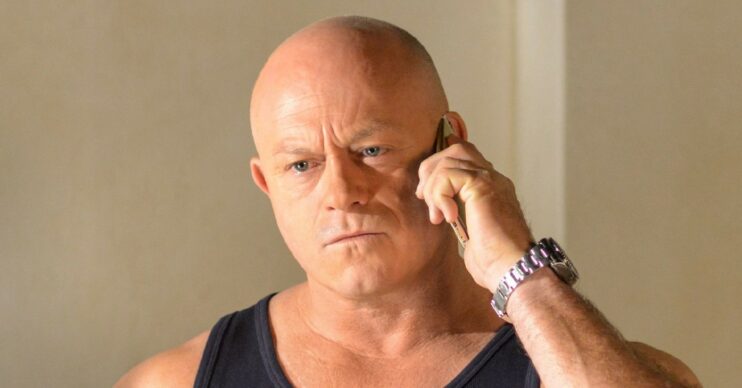 Ross Kemp as moody-looking Grant Mitchell in EastEnders