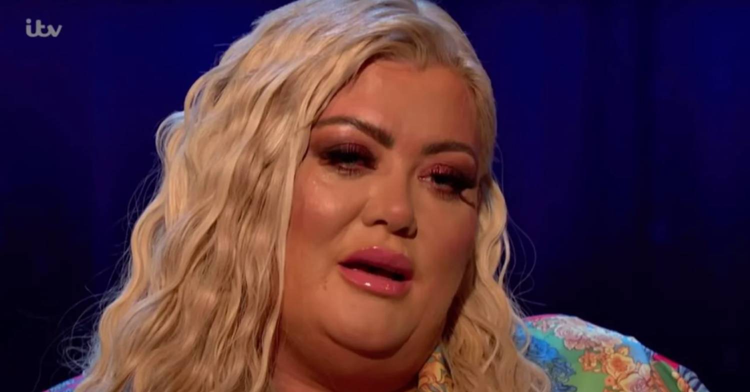 Gemma Collins cries during an interview