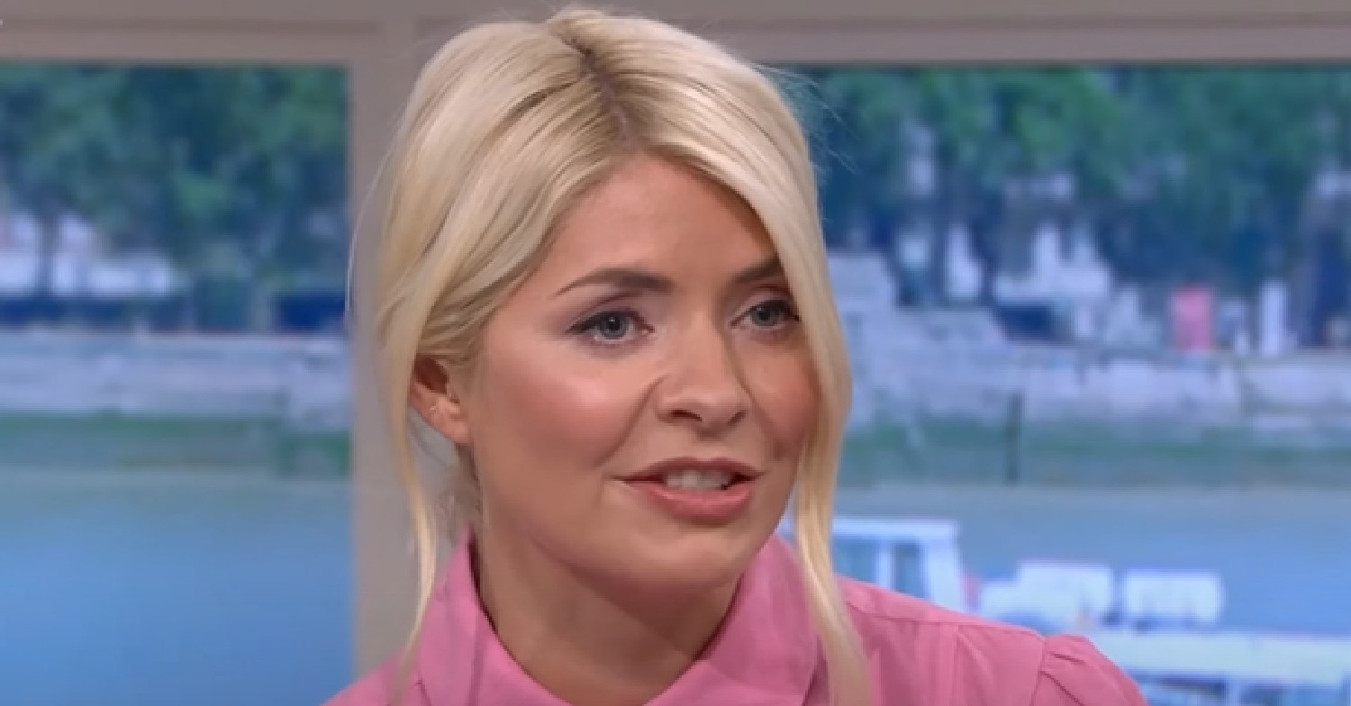 Holly Willoughby in pink dress on This Morning today April 28, 2022