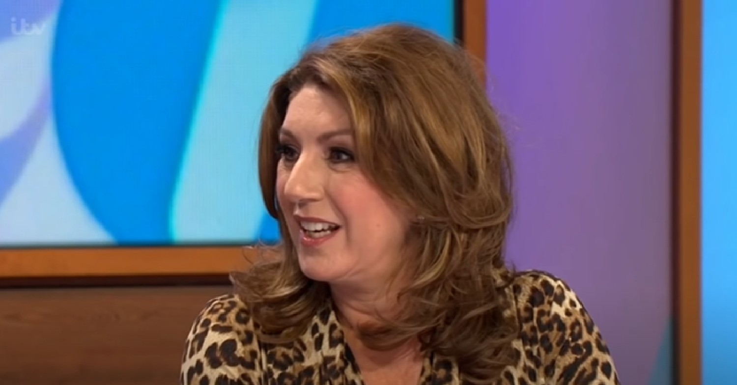 Jane McDonald in animal print top on Loose Women