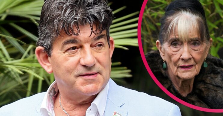 John Altman outside ITV Studios/June Brown wearing fur coat