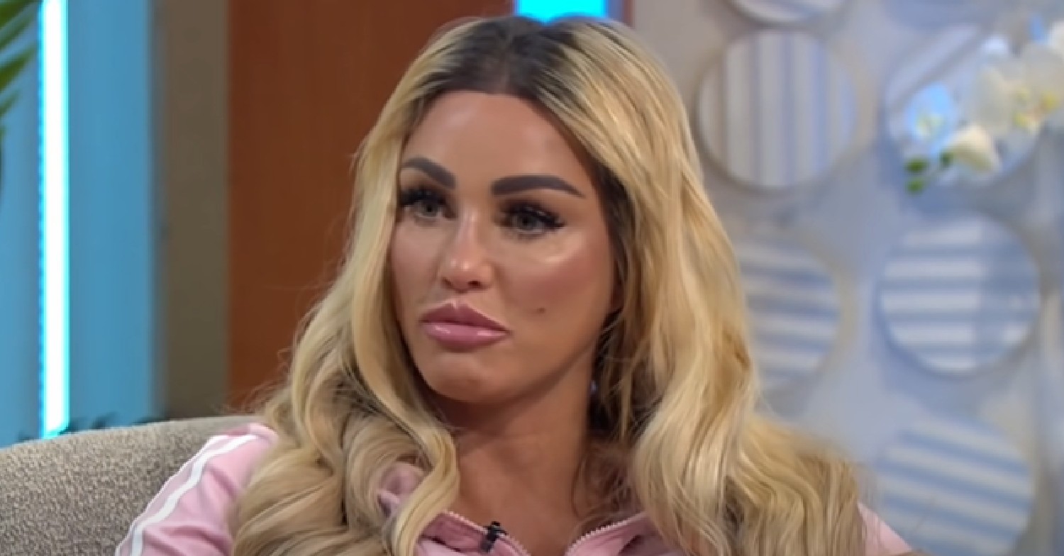 Katie Price in pink tracksuit on Lorraine 2022