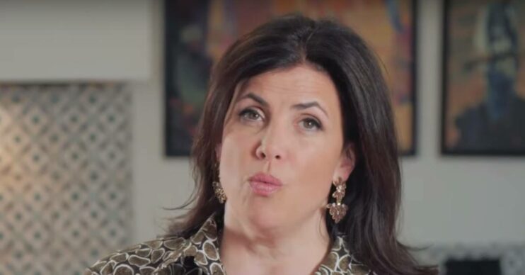 Love It Or List It host Kirstie Allsopp speaking to camera with her hair down
