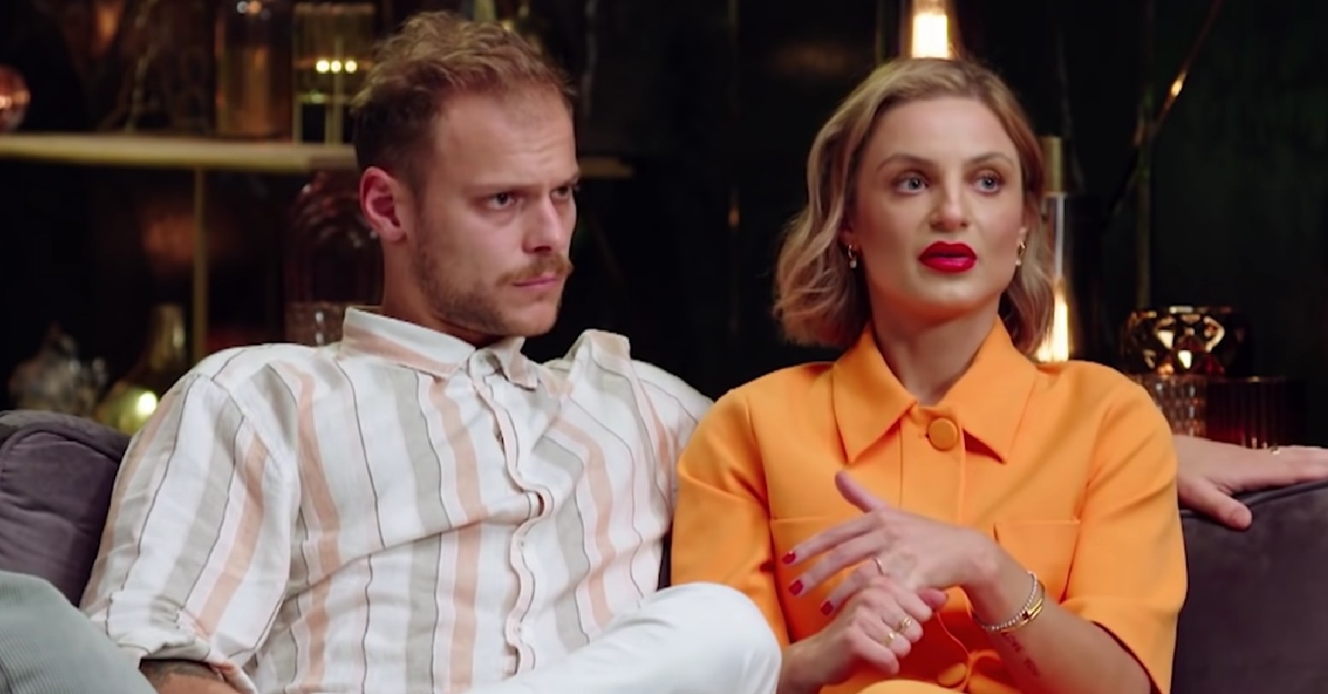 Married At First Sight Australia stars Domenica and Jack during a commitment ceremony