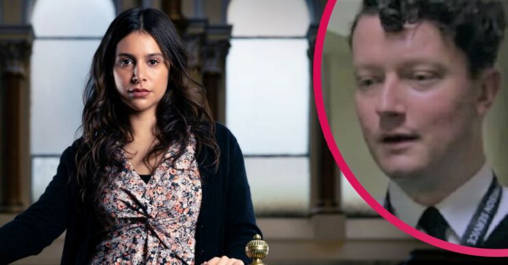 Meena and prison officer Ian in Emmerdale