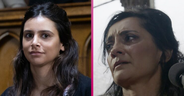 Meena in court and Manpreet crying in Emmerdale