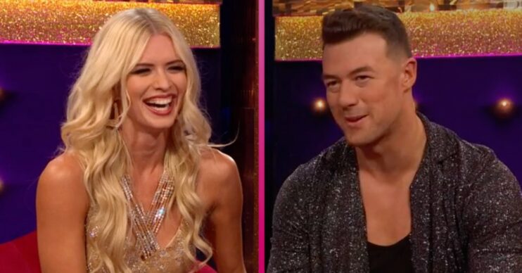 Nadiya Bychkova and Kai Widdrington laughing on Strictly