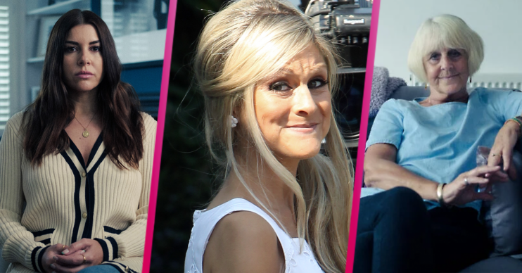 Nikki Grahame smiling with Imogen Thomas and mum Sue