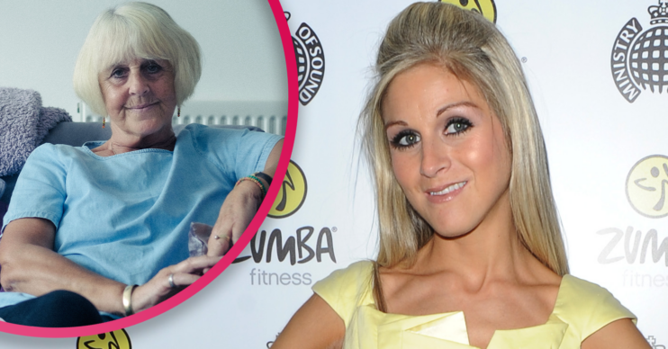Nikki Grahame smiling and her mum looking sad