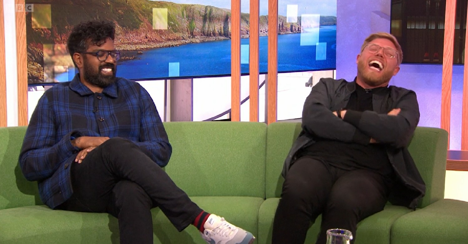 Romesh Ranganathan and Rob Beckett on BBC The One Show April 28, 2022