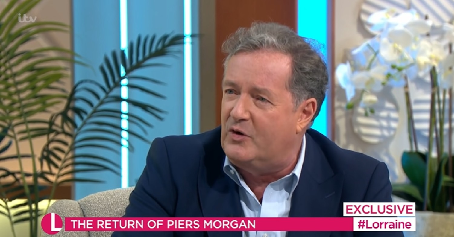 Piers Morgan speaking on Lorraine April 22, 2022