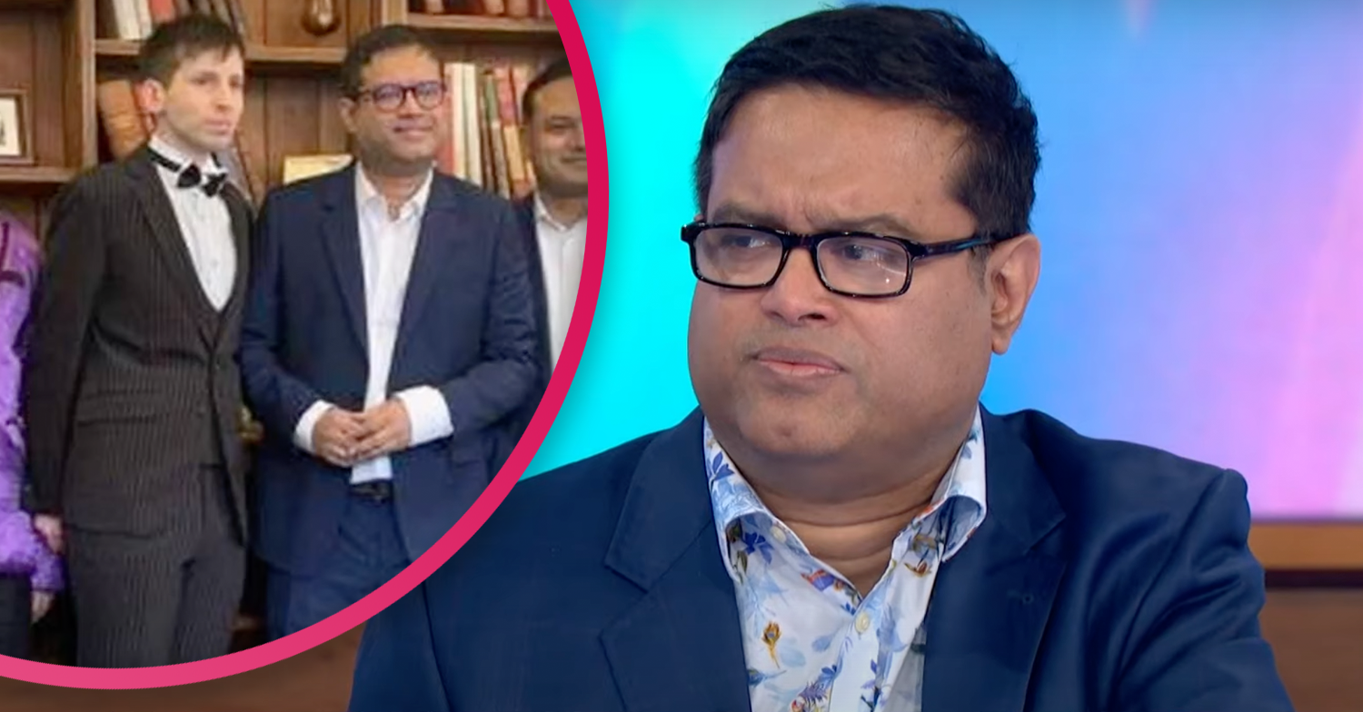 Paul Sinha with his husband on their wedding day