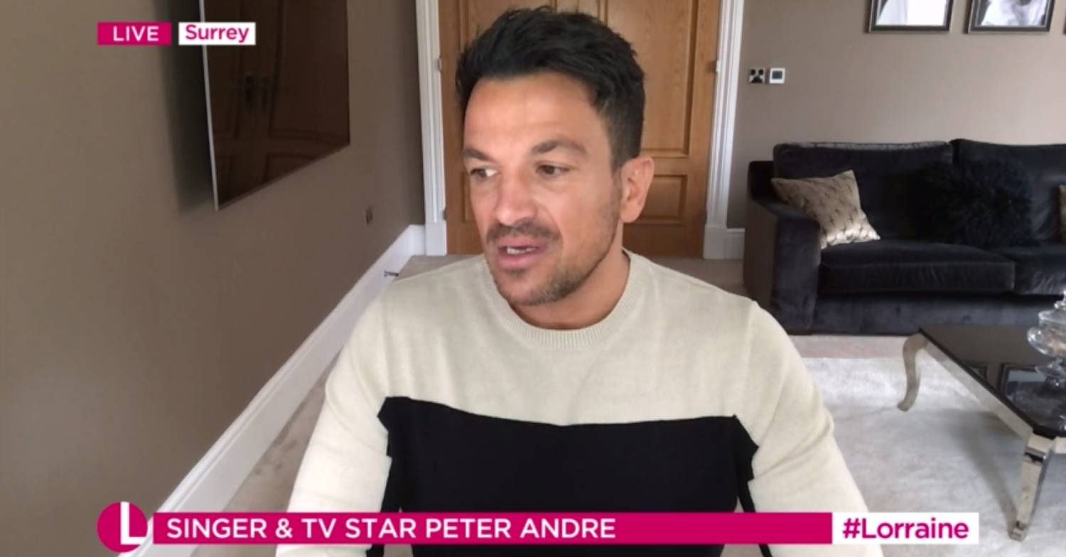 Peter Andre spoke about his mum and looked upset on Lorraine