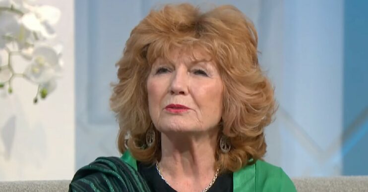 Rula Lenska wearing a green dress on ITV's Lorraine