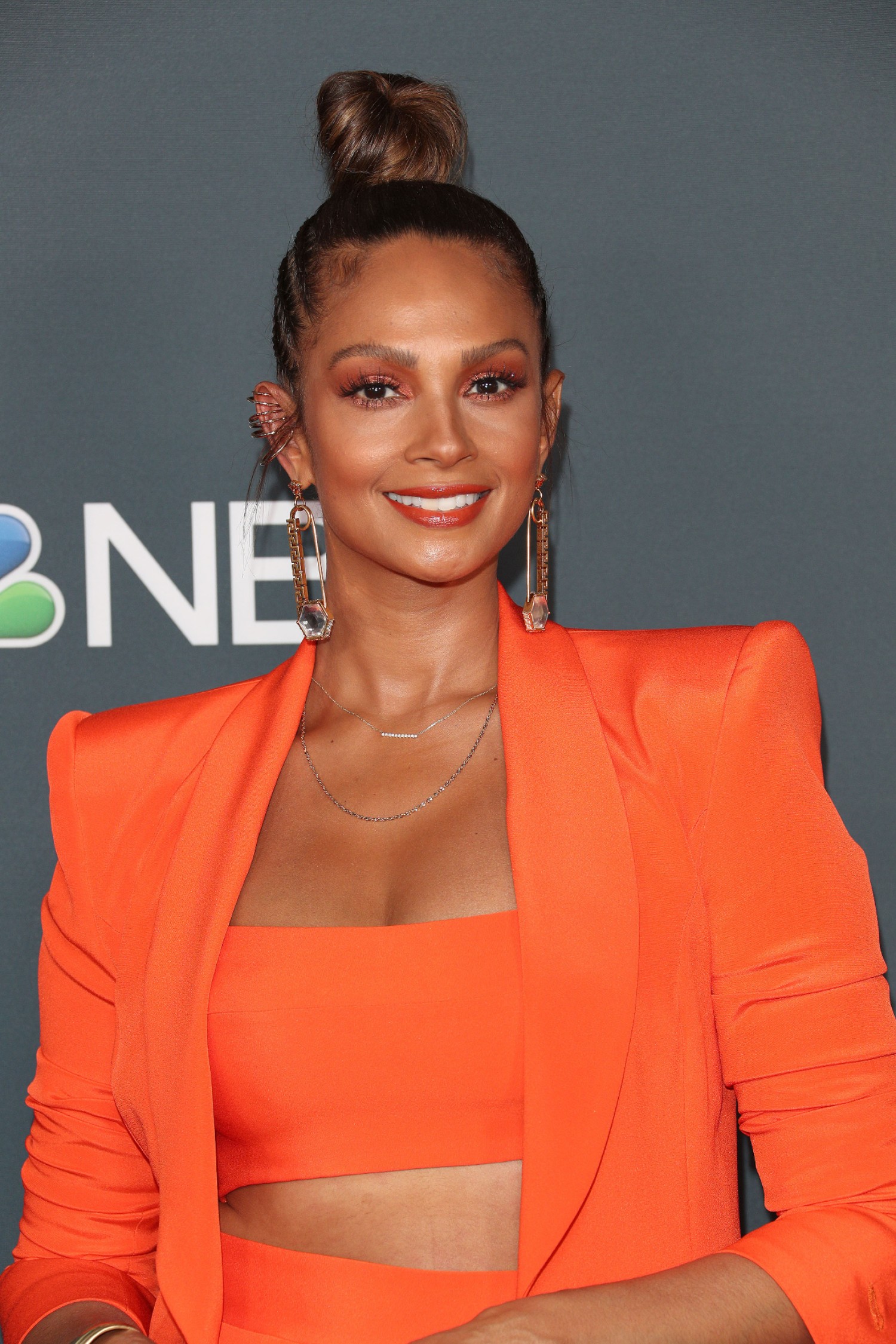 Alesha Dixon smiling on the red carpet