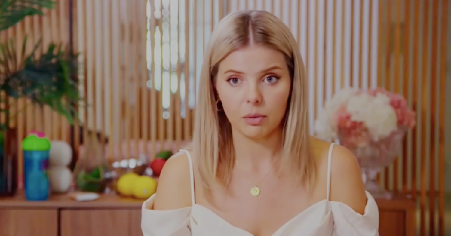 Olivia frowning on Married At First Sight Australia