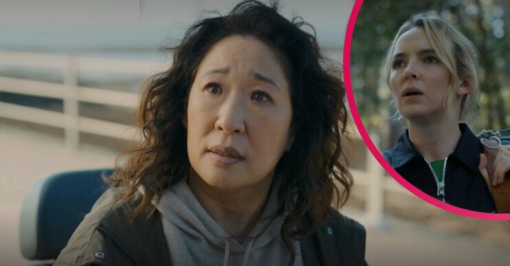 Villanelle and Eve frowning on Killing Eve