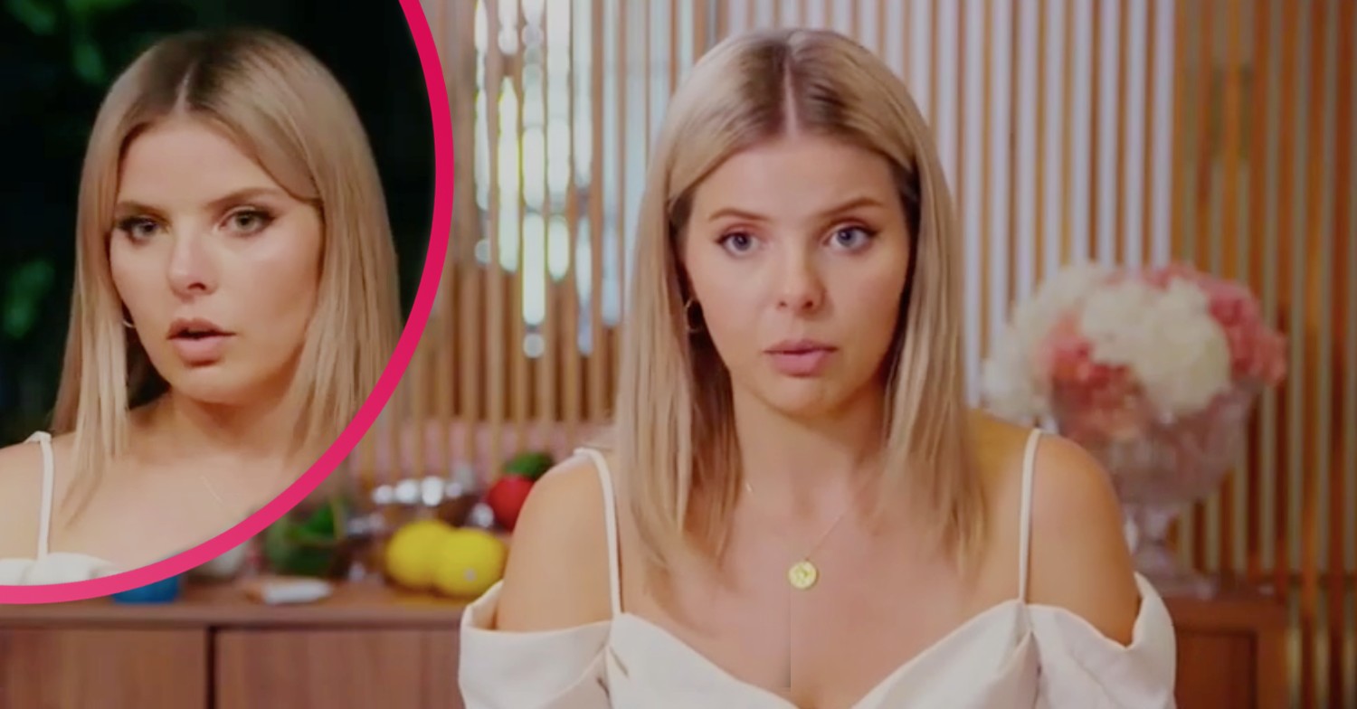 Olivia frowning on Married At First Sight Australia