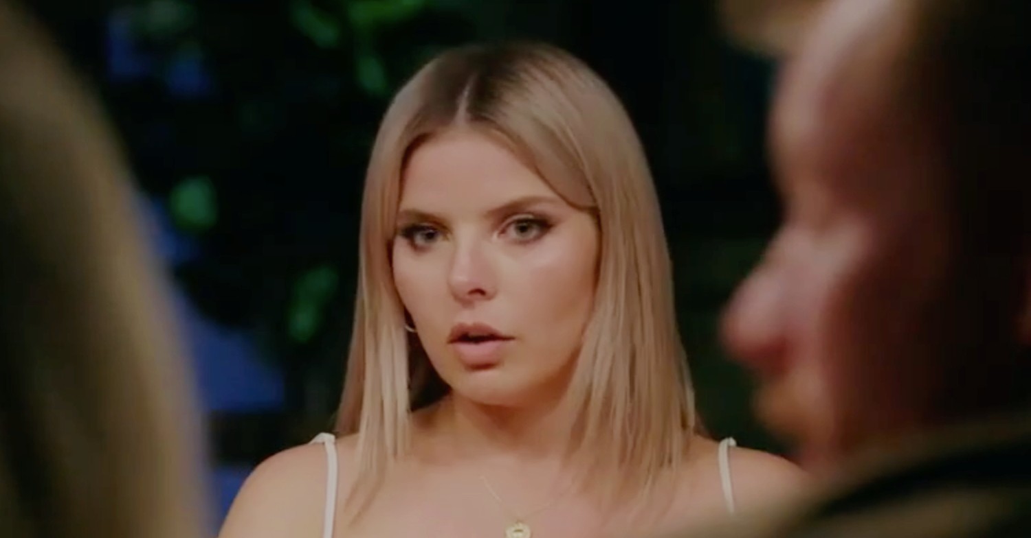 Olivia looking angry on Married At First Sight Australia