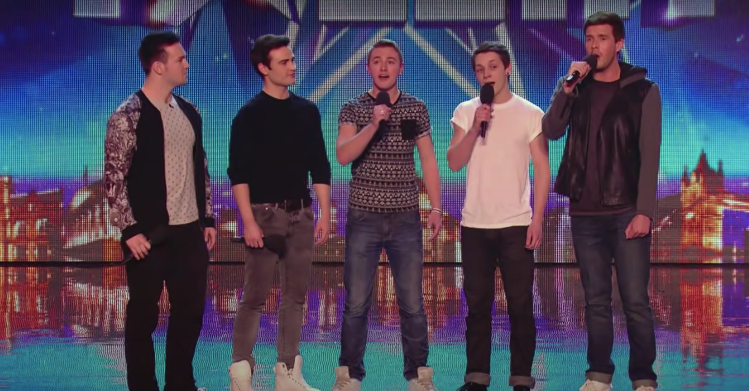 Collabro performing on Britain's Got Talent 