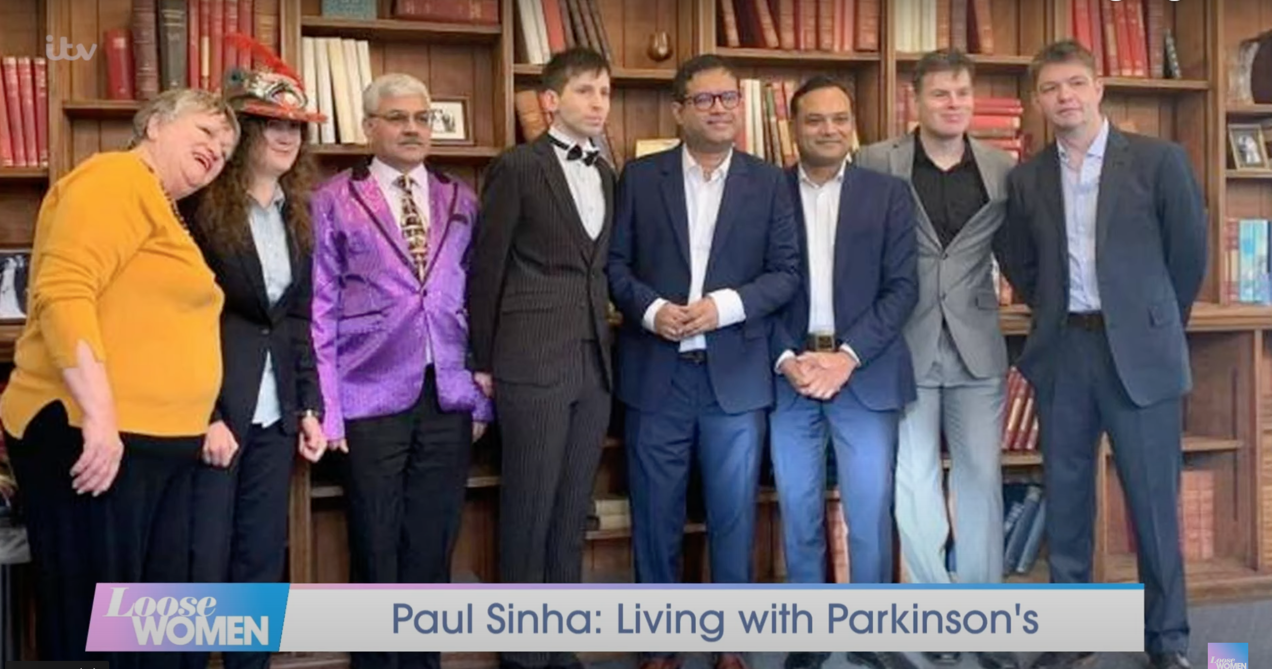 Paul Sinha on his wedding day with his best men and husband